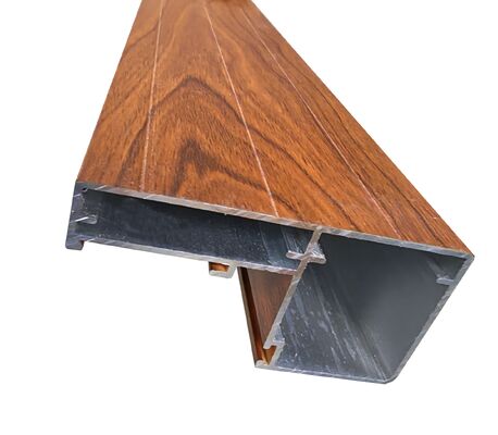 Алюминиевые профили для распашных окон с текстурой дерева для латиноамериканского рынка